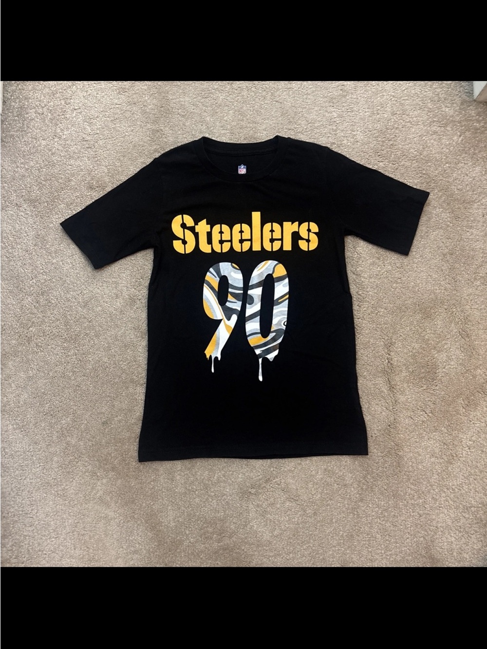 NFL Pittsburgh Steelers TJ Watt #90 short sleeve T Shirt kids Size Small size 8